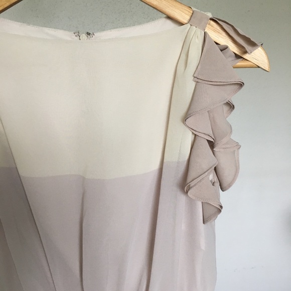 LOFT Colorblock Ruffle dress - Picture 2 of 3